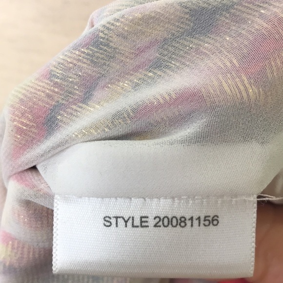 TORY BURCH Lisa Ikat Silk Voile Tunic Blouse sz 2 - Picture 10 of 12